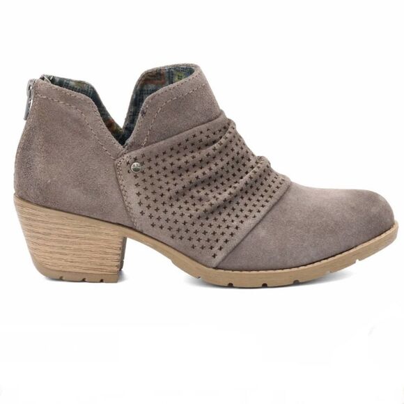 Earth Origins Women's Oakland Amanda Ankle Bootie Grey Suede Size 6 - Picture 2 of 12